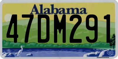 AL license plate 47DM291