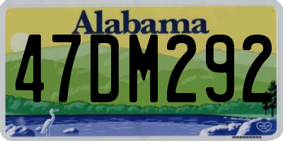 AL license plate 47DM292