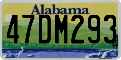 AL license plate 47DM293