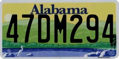 AL license plate 47DM294