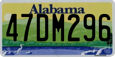 AL license plate 47DM296