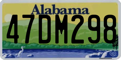 AL license plate 47DM298