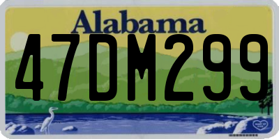 AL license plate 47DM299
