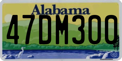 AL license plate 47DM300