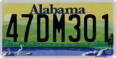 AL license plate 47DM301