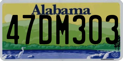 AL license plate 47DM303