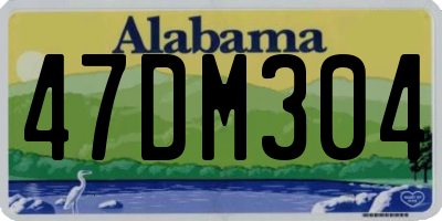 AL license plate 47DM304