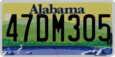 AL license plate 47DM305