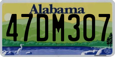 AL license plate 47DM307