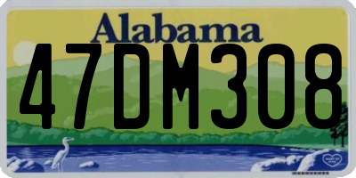 AL license plate 47DM308