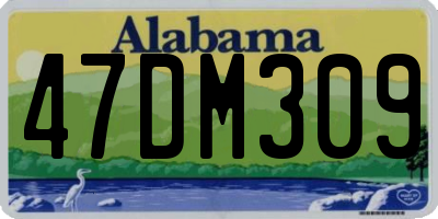 AL license plate 47DM309