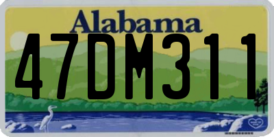AL license plate 47DM311