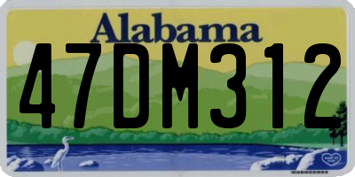 AL license plate 47DM312