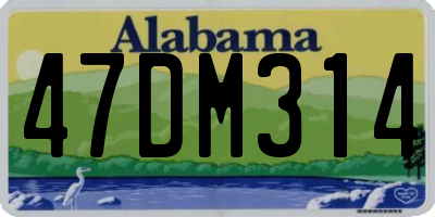 AL license plate 47DM314
