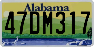 AL license plate 47DM317