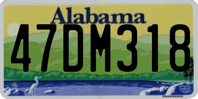 AL license plate 47DM318