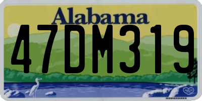 AL license plate 47DM319