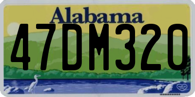 AL license plate 47DM320