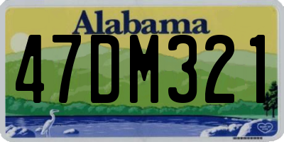 AL license plate 47DM321