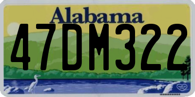 AL license plate 47DM322