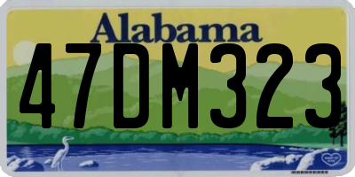AL license plate 47DM323