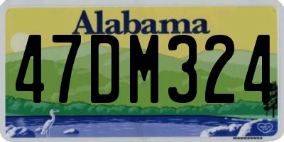 AL license plate 47DM324