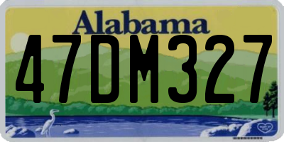 AL license plate 47DM327