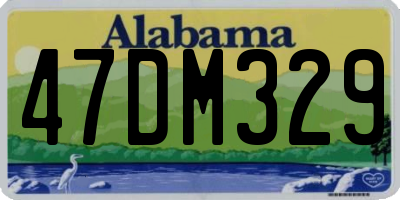 AL license plate 47DM329