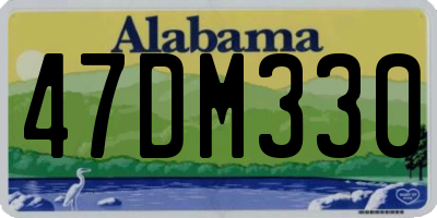 AL license plate 47DM330