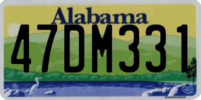 AL license plate 47DM331
