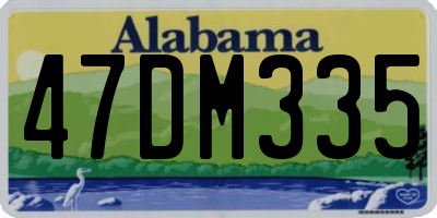 AL license plate 47DM335