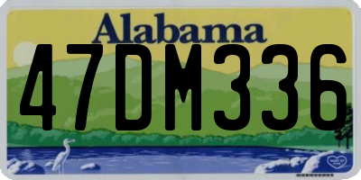 AL license plate 47DM336