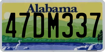 AL license plate 47DM337
