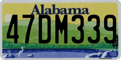 AL license plate 47DM339