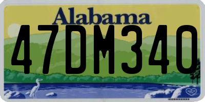 AL license plate 47DM340