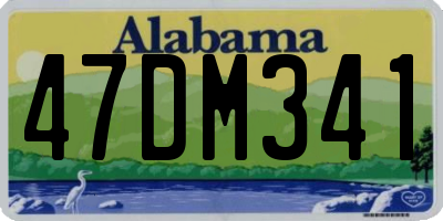 AL license plate 47DM341