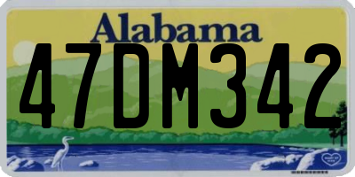 AL license plate 47DM342