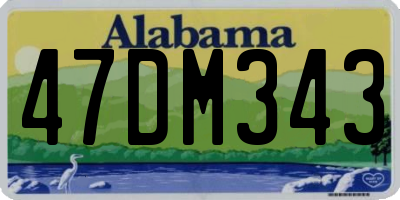 AL license plate 47DM343
