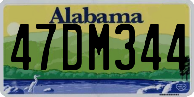 AL license plate 47DM344