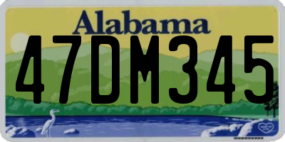 AL license plate 47DM345