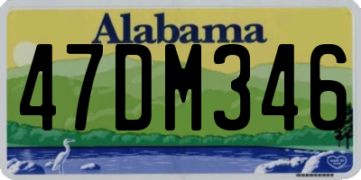 AL license plate 47DM346