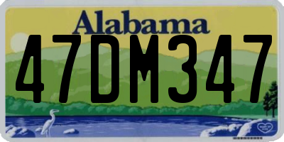 AL license plate 47DM347
