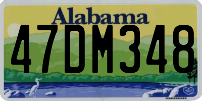 AL license plate 47DM348