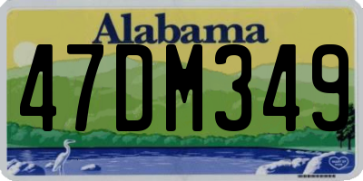 AL license plate 47DM349