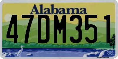 AL license plate 47DM351