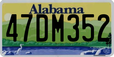 AL license plate 47DM352