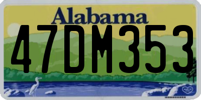 AL license plate 47DM353