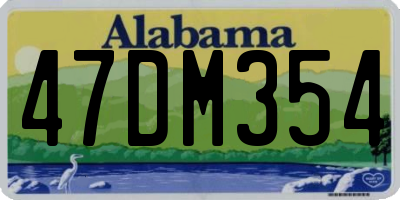 AL license plate 47DM354
