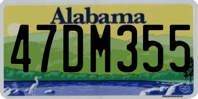 AL license plate 47DM355