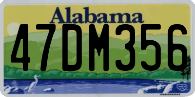 AL license plate 47DM356